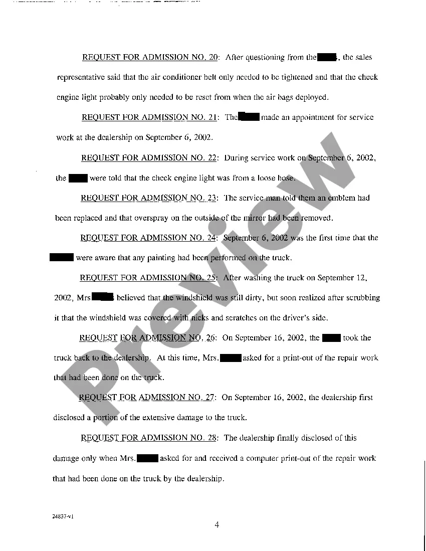 Get A03 Request for Admissions Preview A03 Request for Admissions