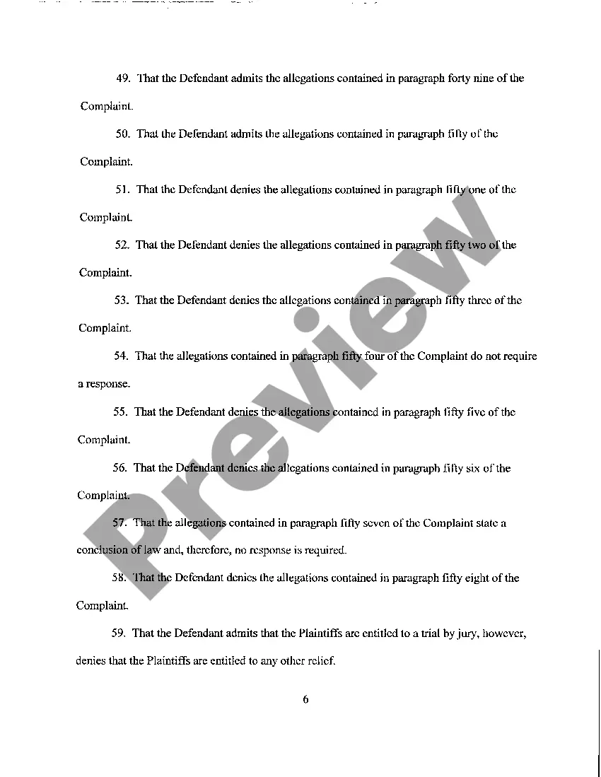 Preview A04 Answer to Complaint for Fraud, Breach of Contract and Violation of The Arkansas Motor Vehicle Commission Act