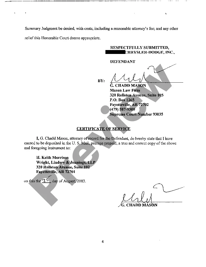 Preview A10 Brief in Support of Motion for Summary Judgment