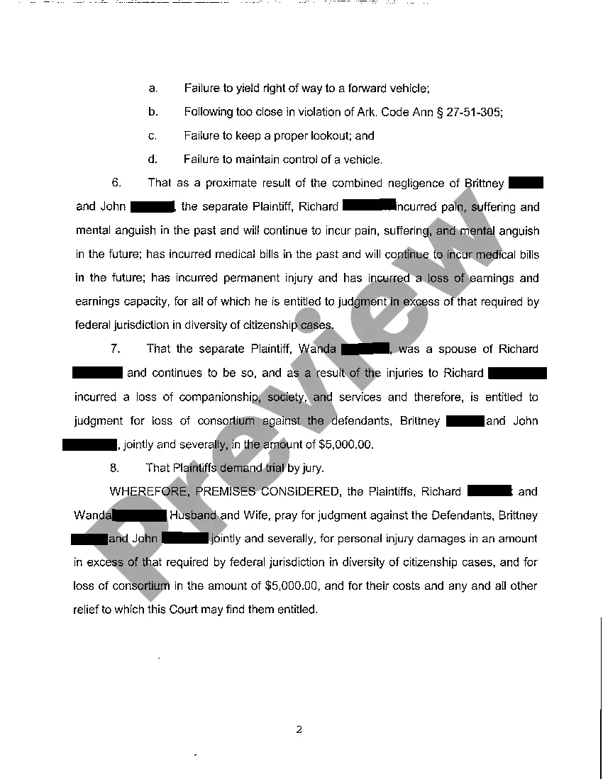 Get A02 Complaint for Motor Vehicle Negligence Preview A02 Complaint for Motor Vehicle Negligence