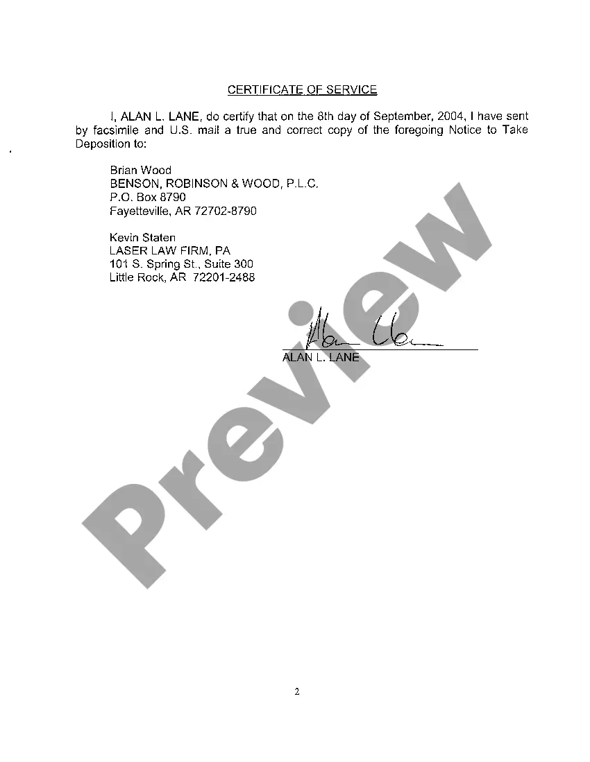 Preview A08 Notice to Take Deposition