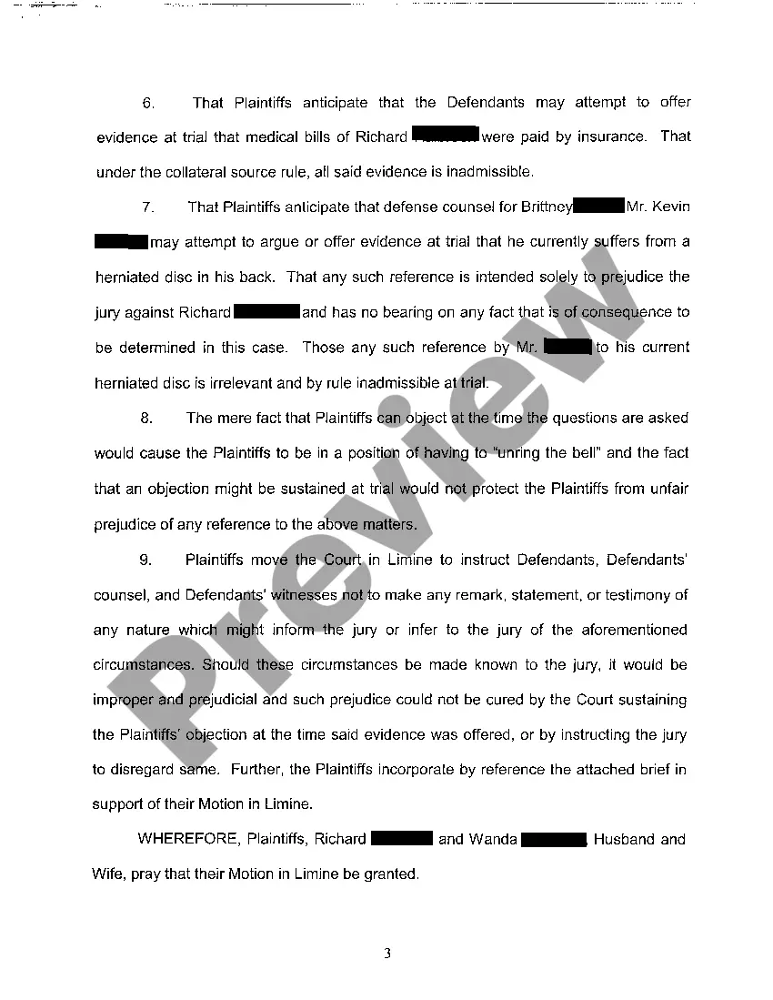Preview A09 Plaintiff's Motion in Limine
