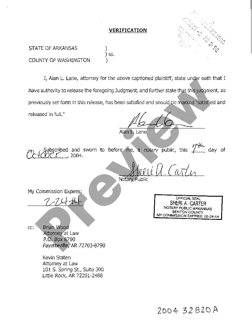 Preview A14 Satisfaction of Motor Vehicle Negligence Judgment