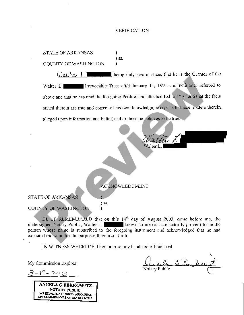 Preview A02 Petition to Terminate Irrevocable Trust