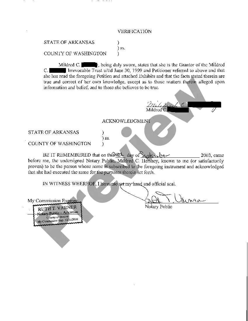 Preview A02 Petition to Terminate Irrevocable Trust