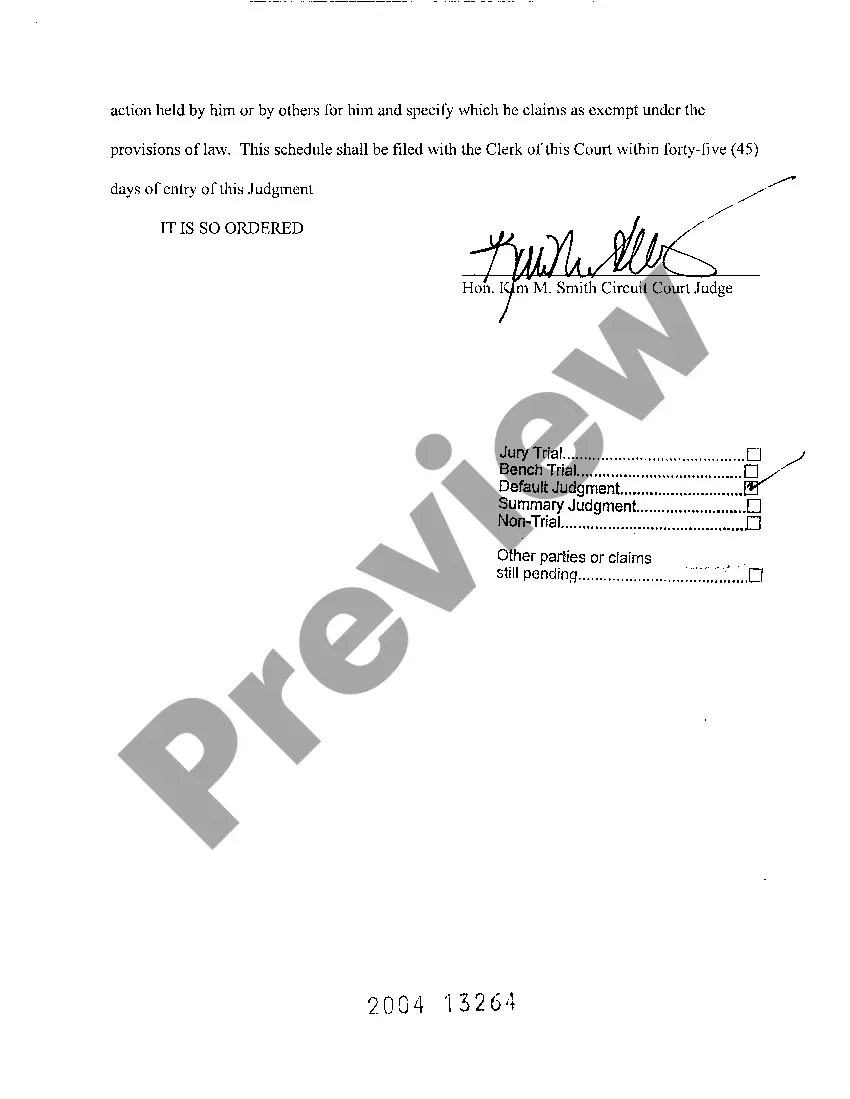 Preview A06 Order of Default Judgment on Complaint for Breach of Lease