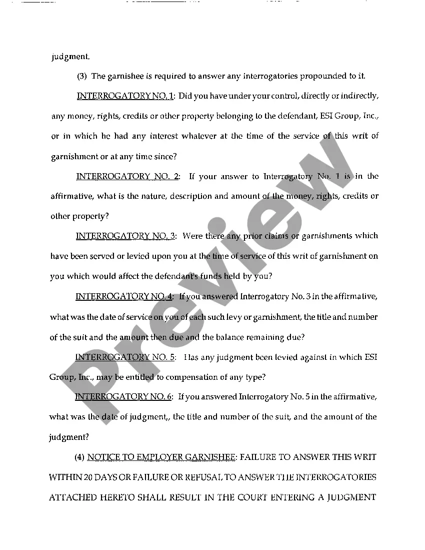 Preview A08 Amended Writ of Garnishment