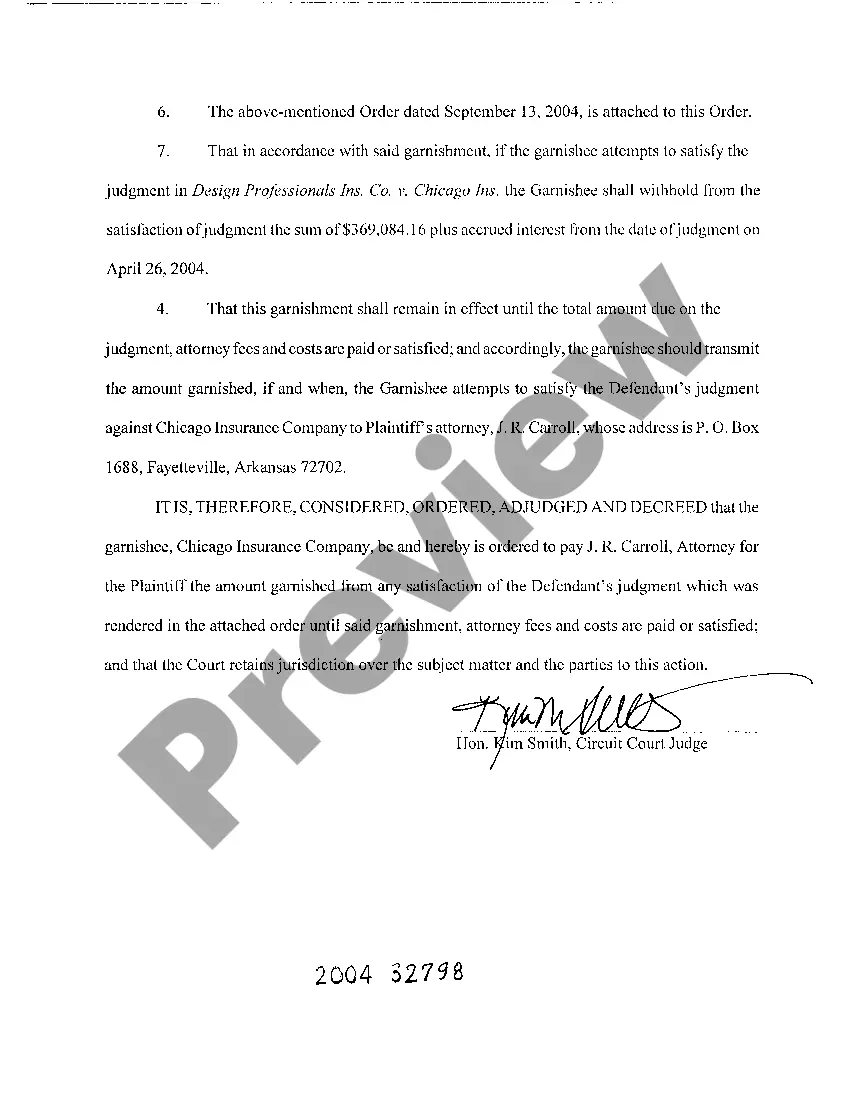 Get A11 Order on the Amended Writ of Garnishment Preview A11 Order on the Amended Writ of Garnishment