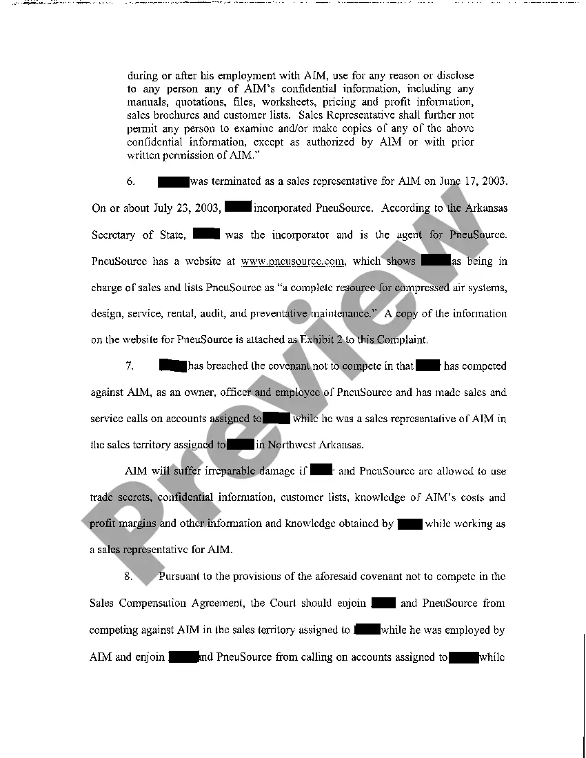 Preview A02 Complaint for Injunctive Relief and Damages