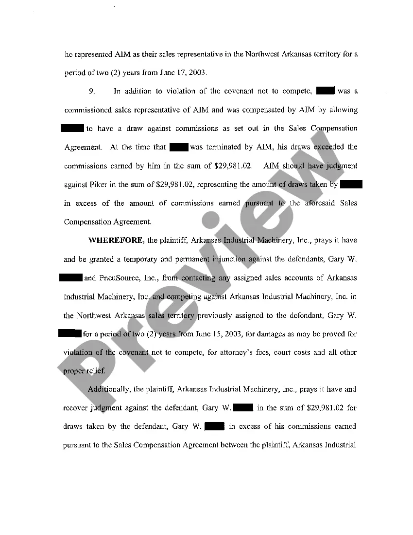 Preview A02 Complaint for Injunctive Relief and Damages