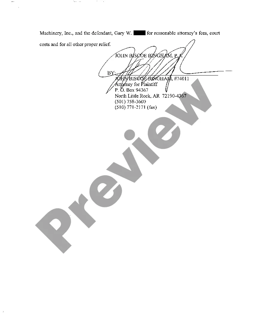 Preview A02 Complaint for Injunctive Relief and Damages