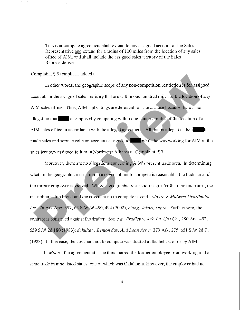 Little Rock Arkansas Brief In Support Of Motion To Dismiss Separate Defendant Us Legal Forms 9538