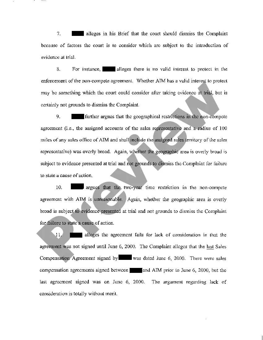 Get A11 Brief in Support of Response to Motion to Dismiss by Separate Defendants Preview A11 Brief in Support of Response to Motion to Dismiss by Separate Defendants