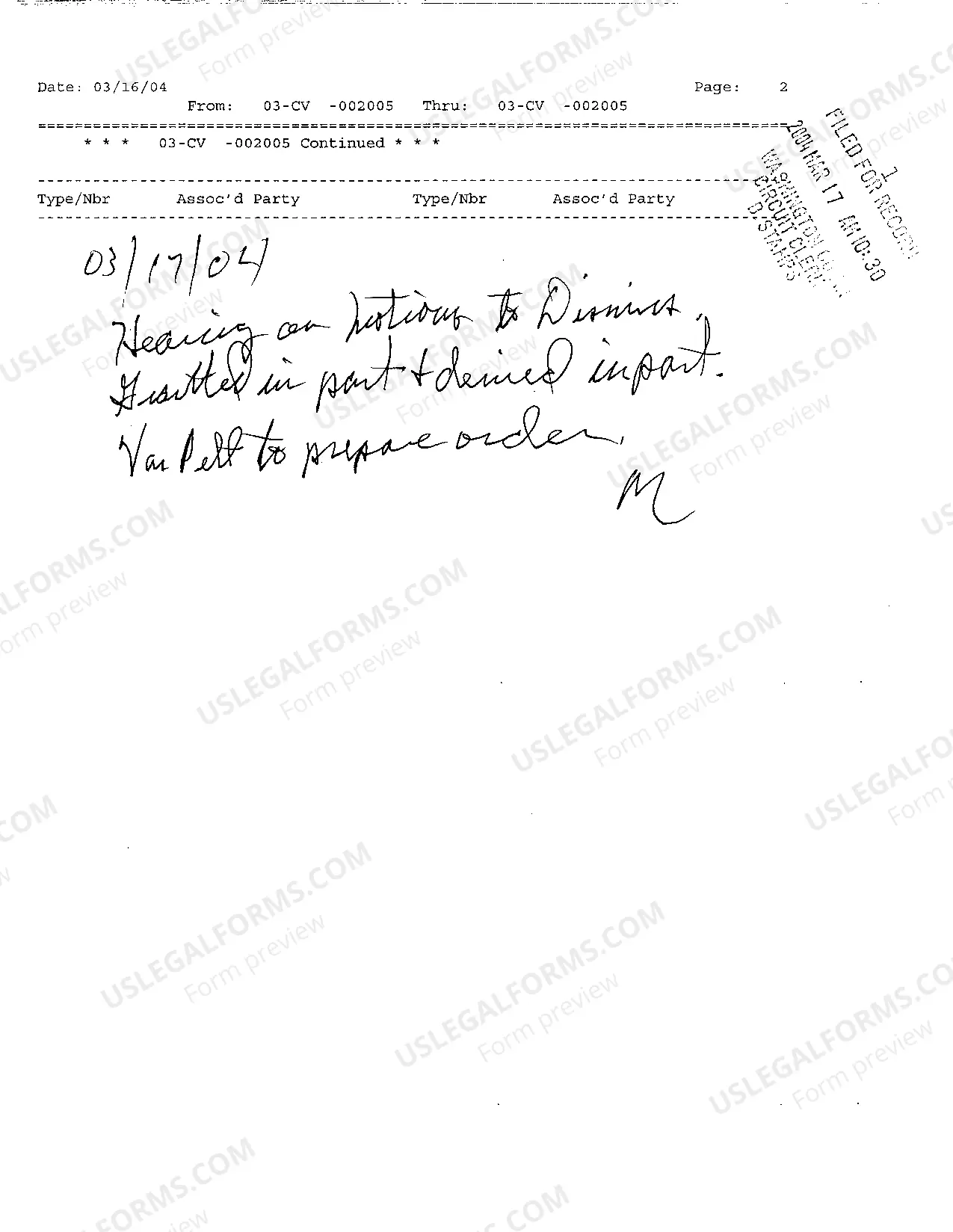 Preview A17 Order Setting Hearing