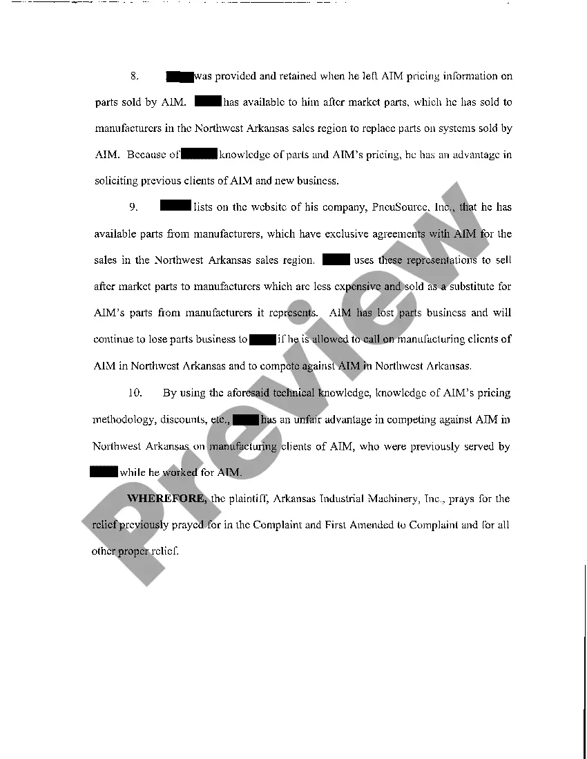 Preview A19 Second Amendment to Complaint for Injunctive Relief and Damages