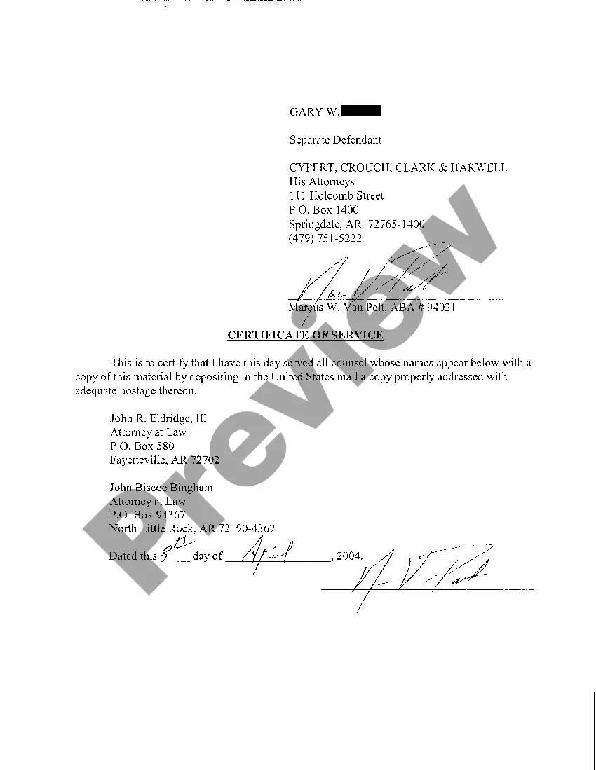 Preview A21 Answer of Separate Defendant to Complaint for Injunctive Relief and Damages