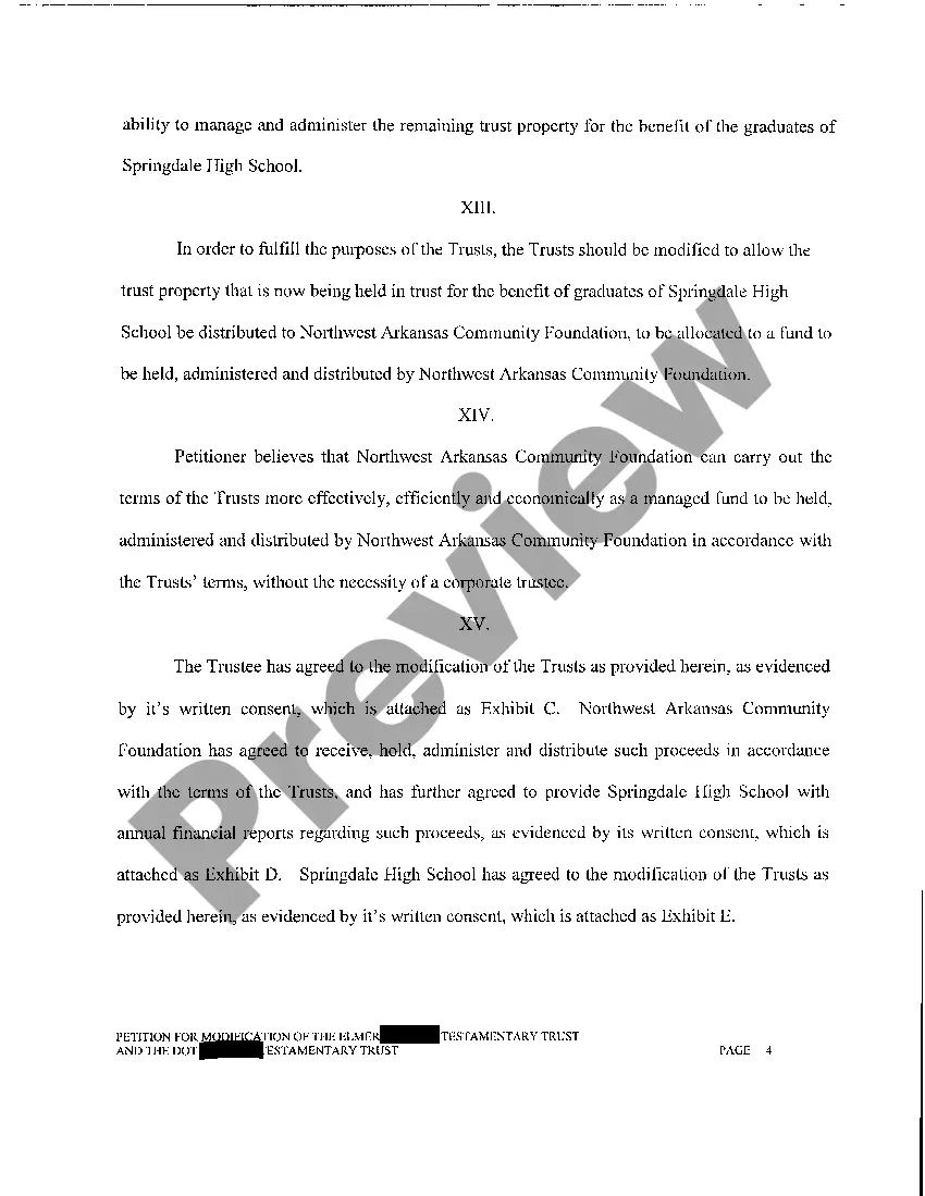 Preview A02 Petition for Modification of Testament Trust
