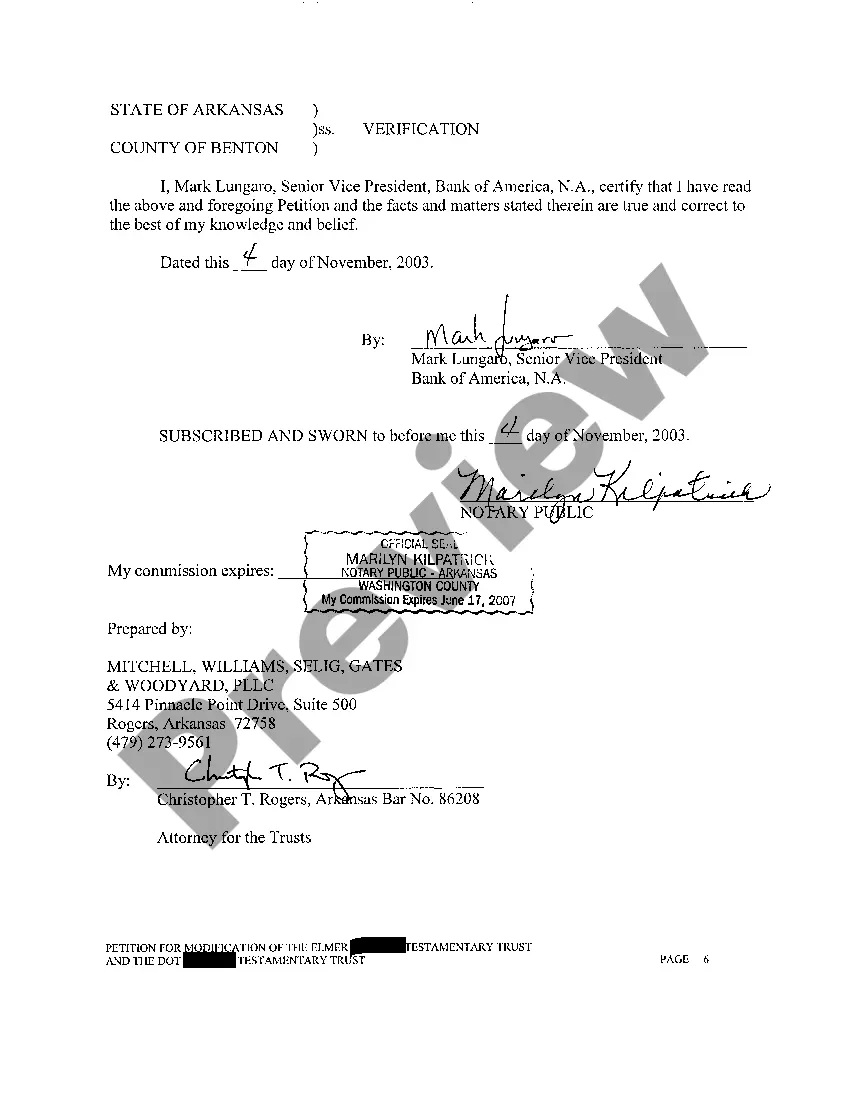 Preview A02 Petition for Modification of Testament Trust