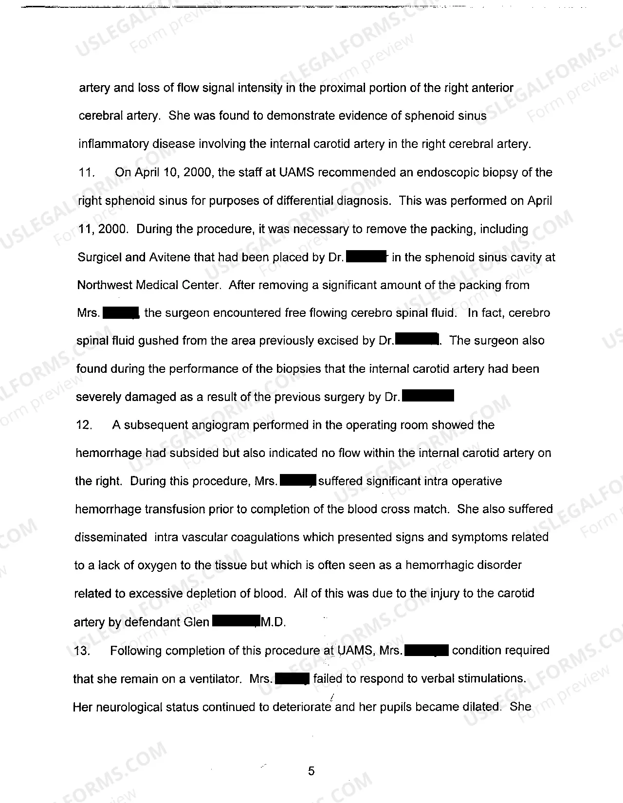 Preview A02 Complaint for Medical Negligence and Wrongful Death