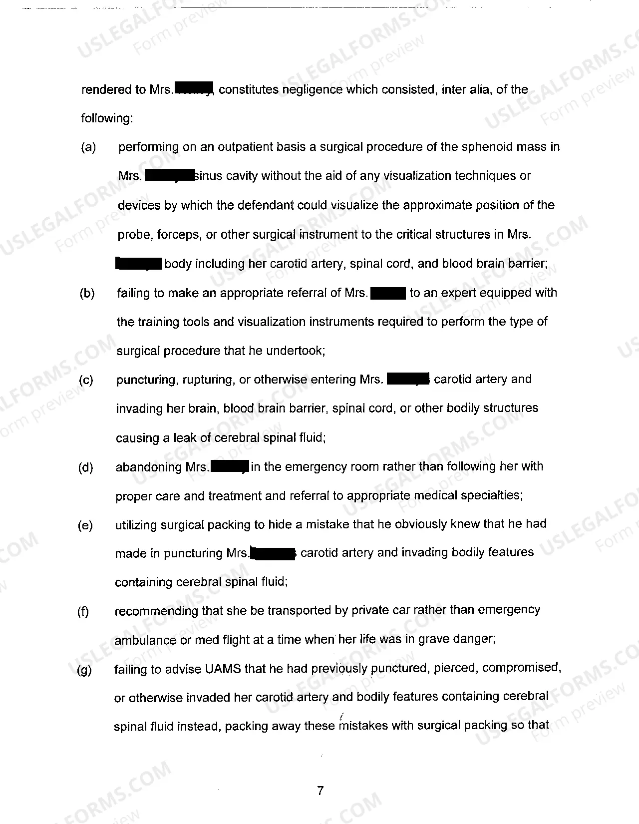 Preview A02 Complaint for Medical Negligence and Wrongful Death