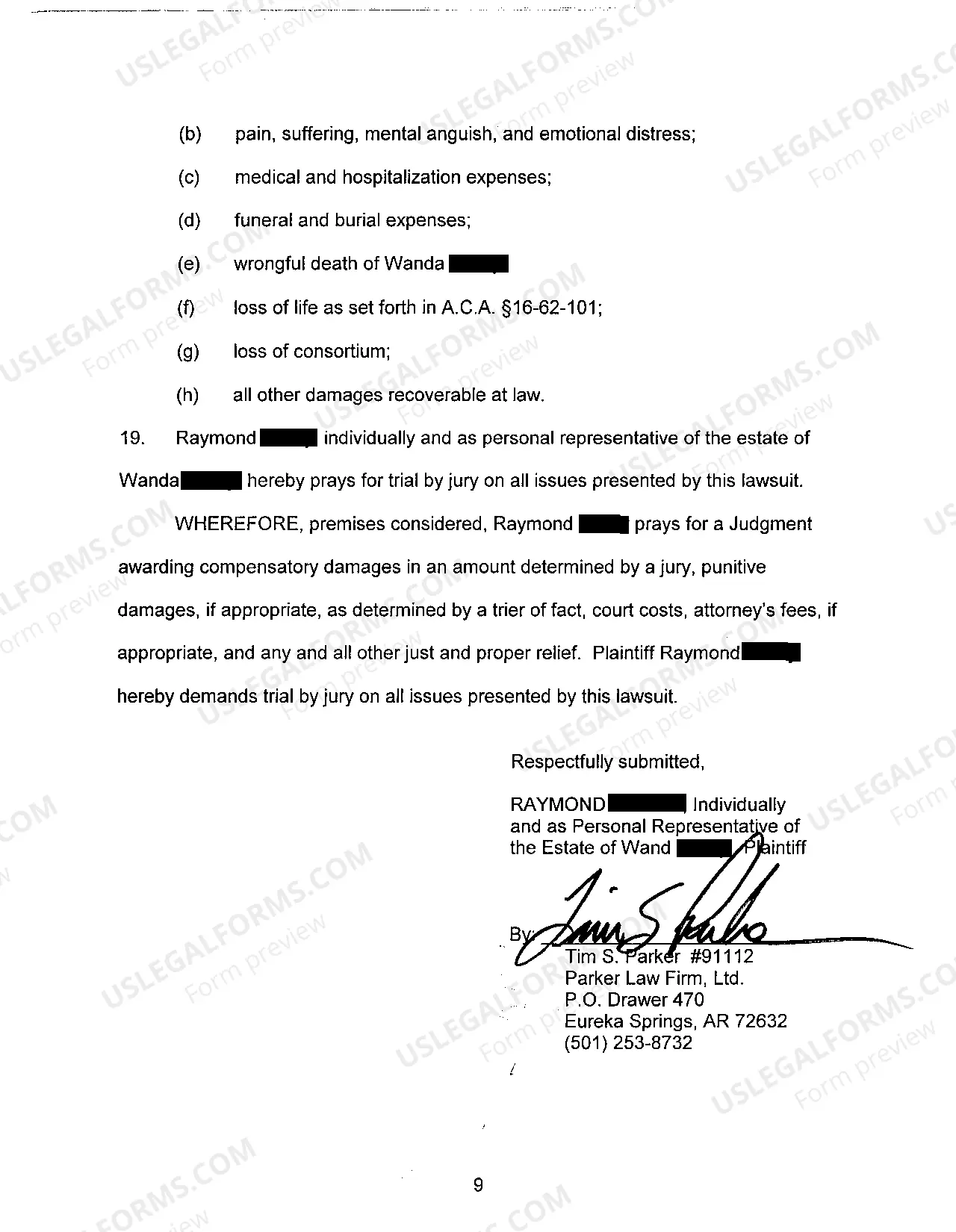 Preview A02 Complaint for Medical Negligence and Wrongful Death