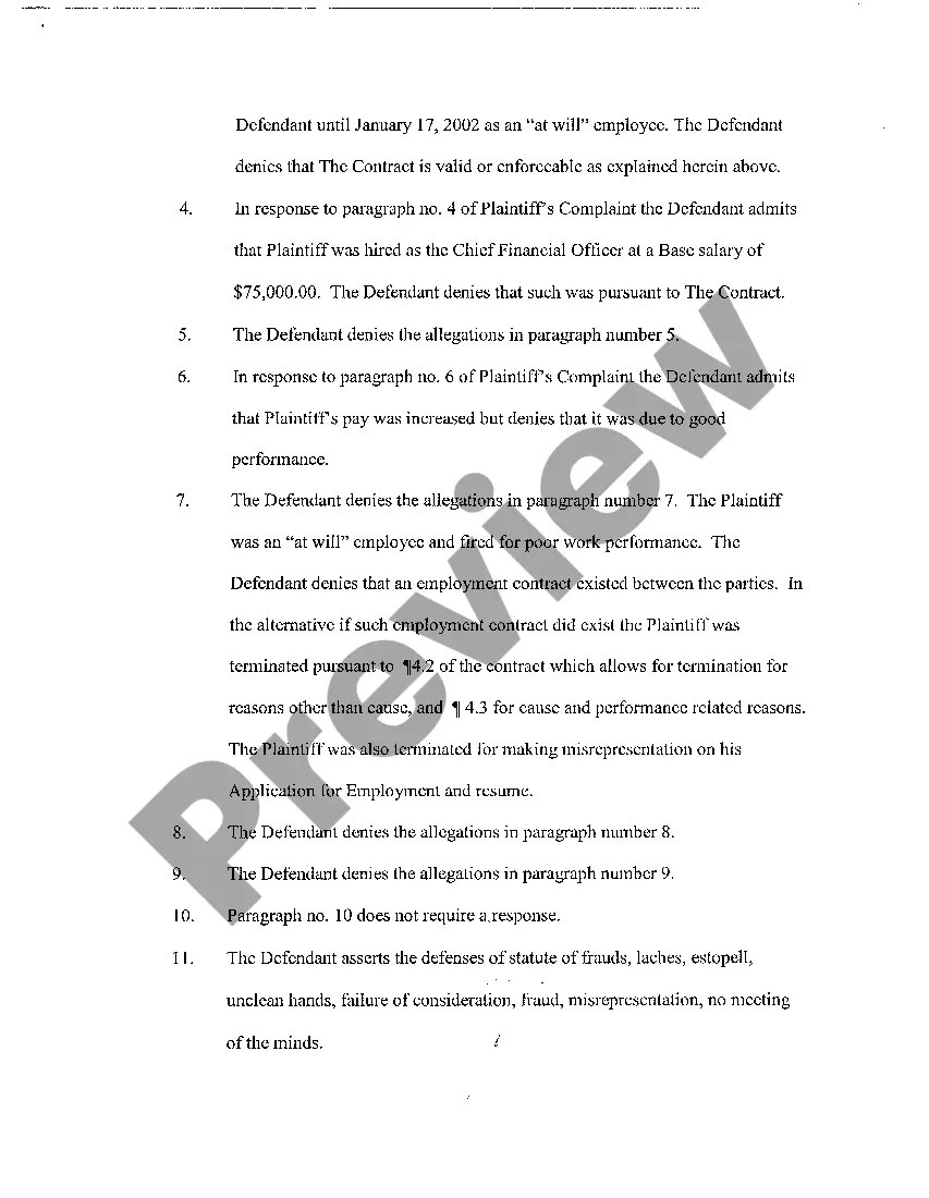 Preview A10 First Amended Answer and Counterclaim