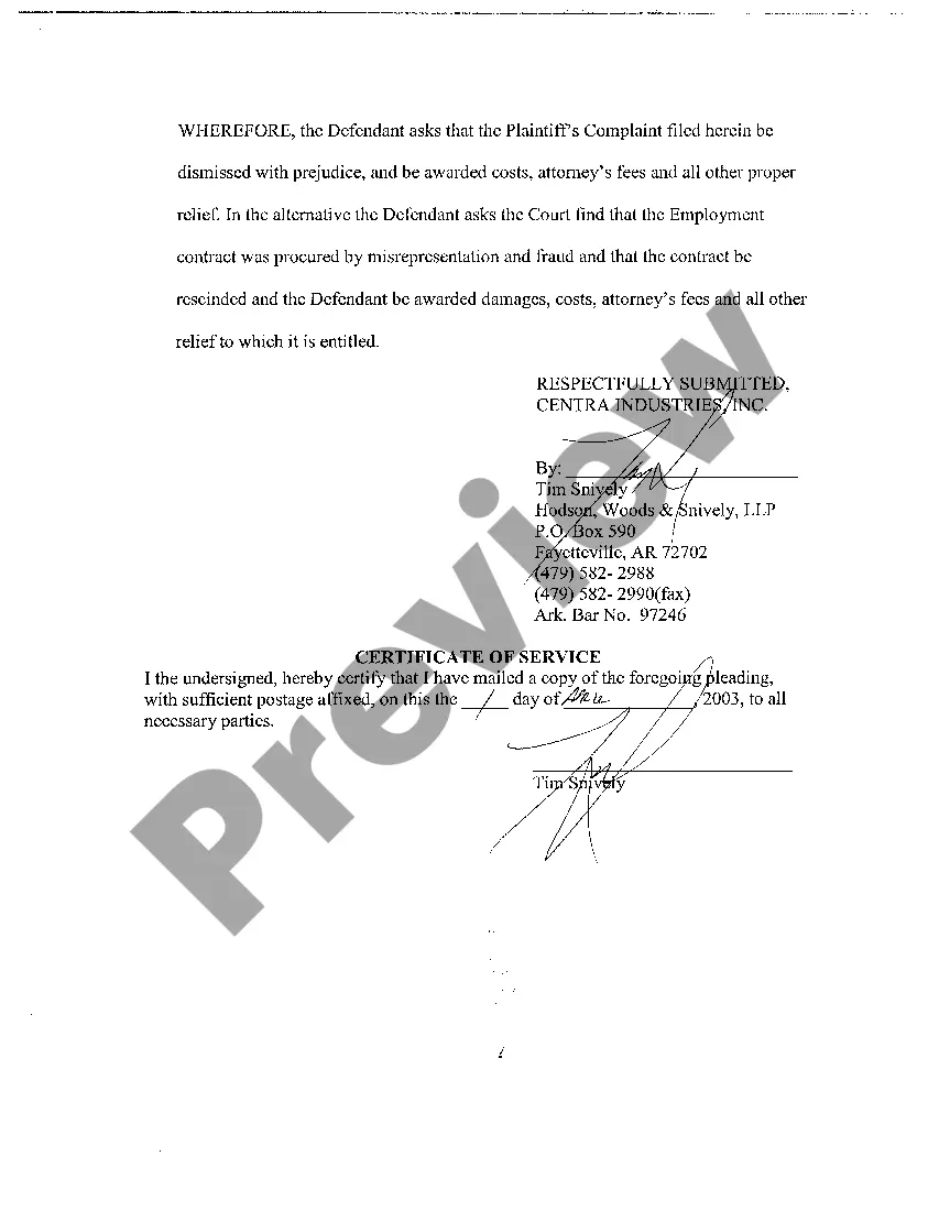 Preview A10 First Amended Answer and Counterclaim