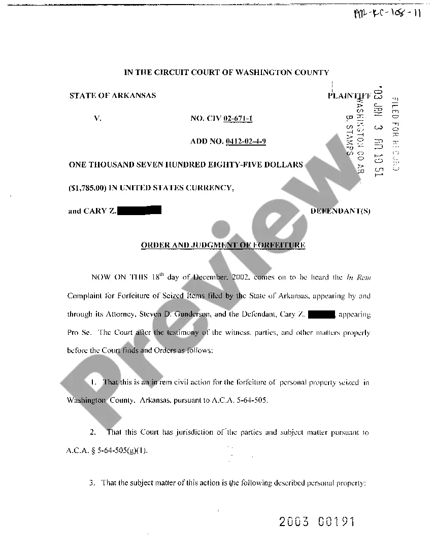 Preview A10 Defendant's Motion to Supplement the Record In Re Complaint for Forfeiture of Seized Items