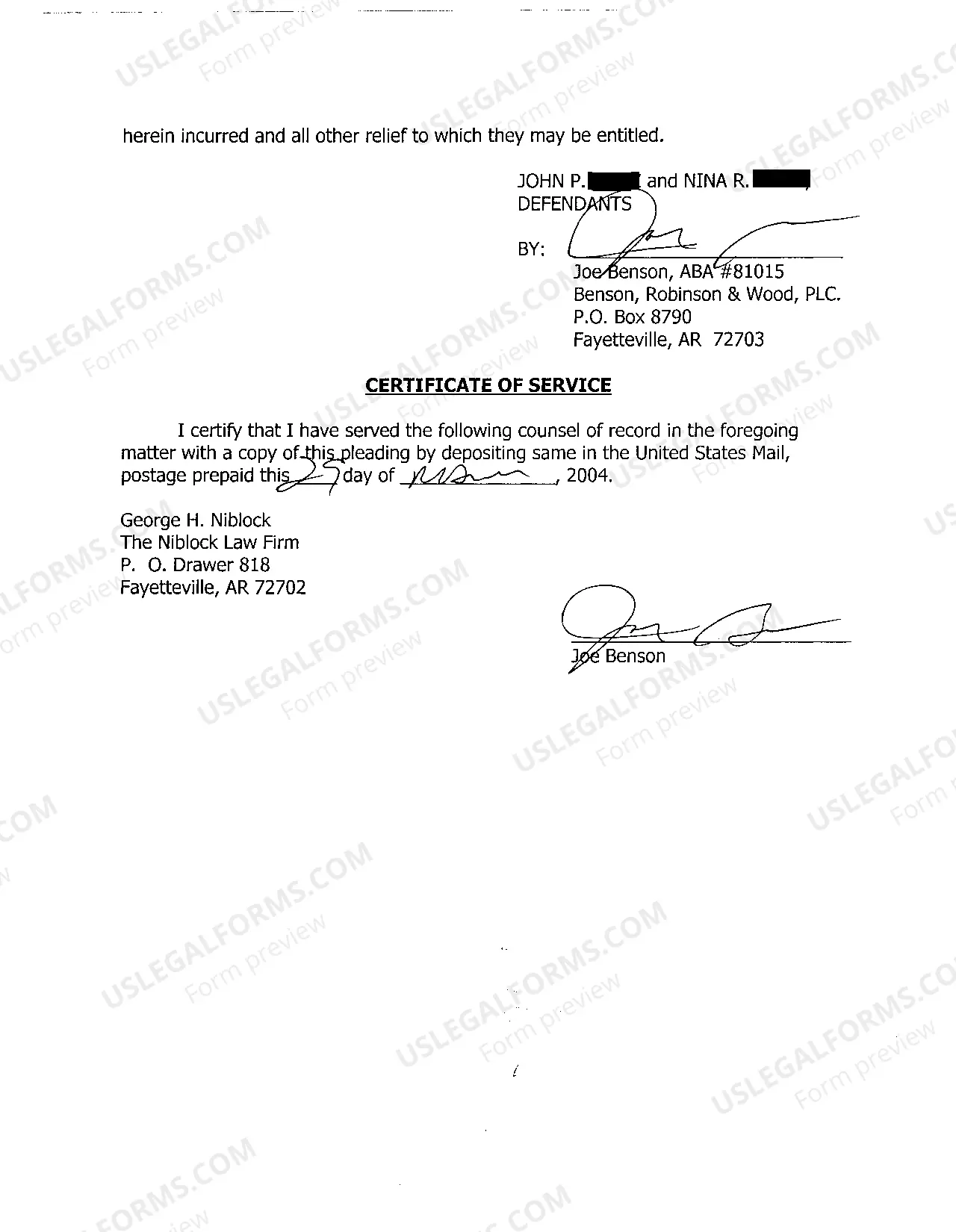 Preview A04 Answer to Complaint for Motor Vehicle Negligence