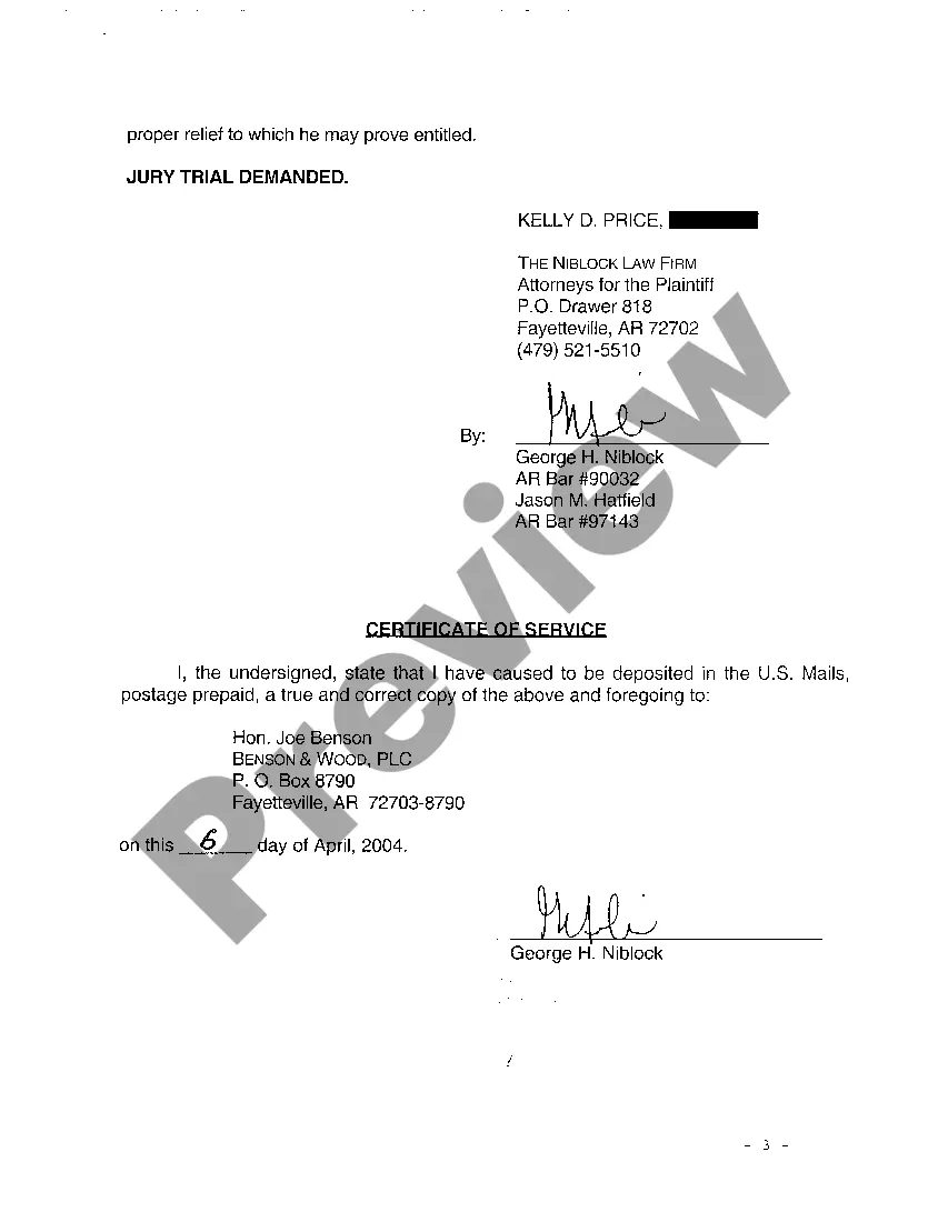 Preview A05 Plaintiff's Second Amended and Substituted Complaint for Motor Vehicle Negligence