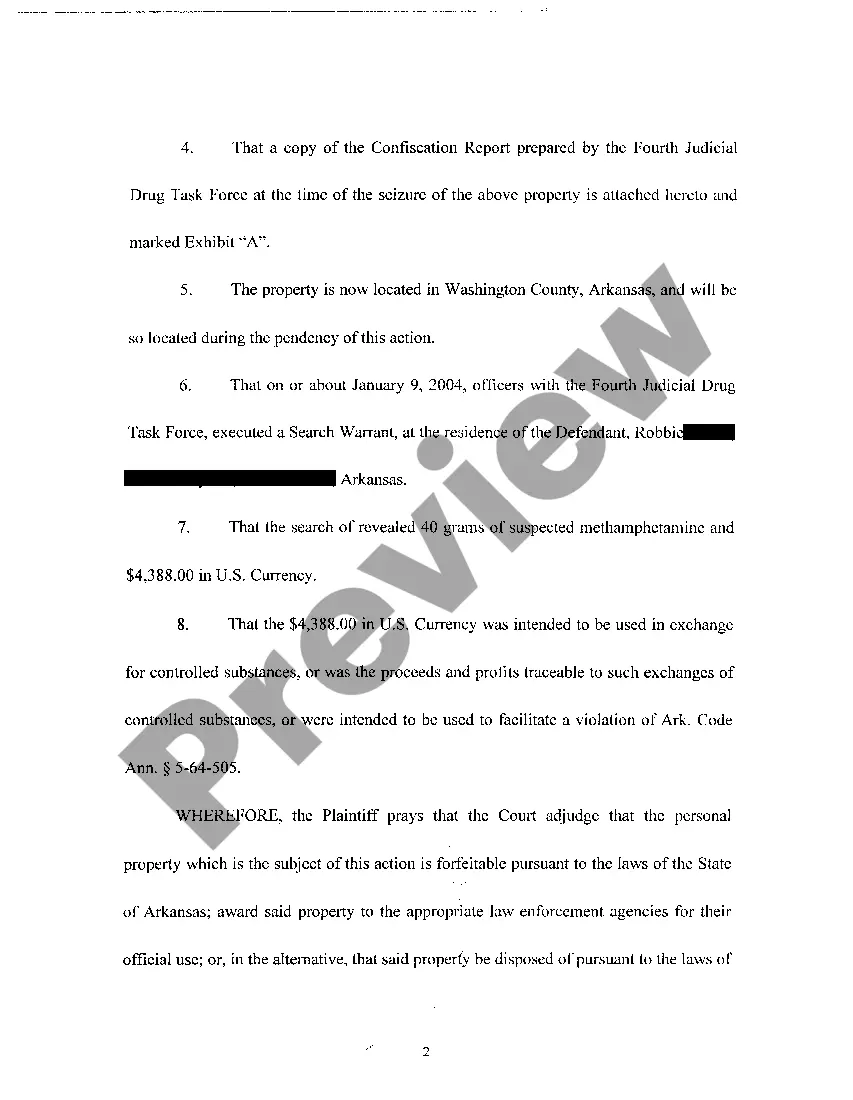 Get A02 In Re Complaint for Forfeiture of Seized Items Preview A02 In Re Complaint for Forfeiture of Seized Items