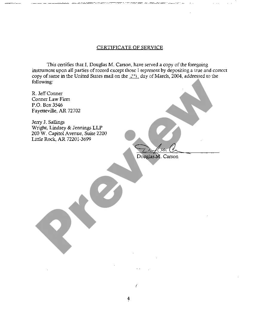 Preview A16 Answer to Amended Complaint for Violation of Arkansas Lemon Law