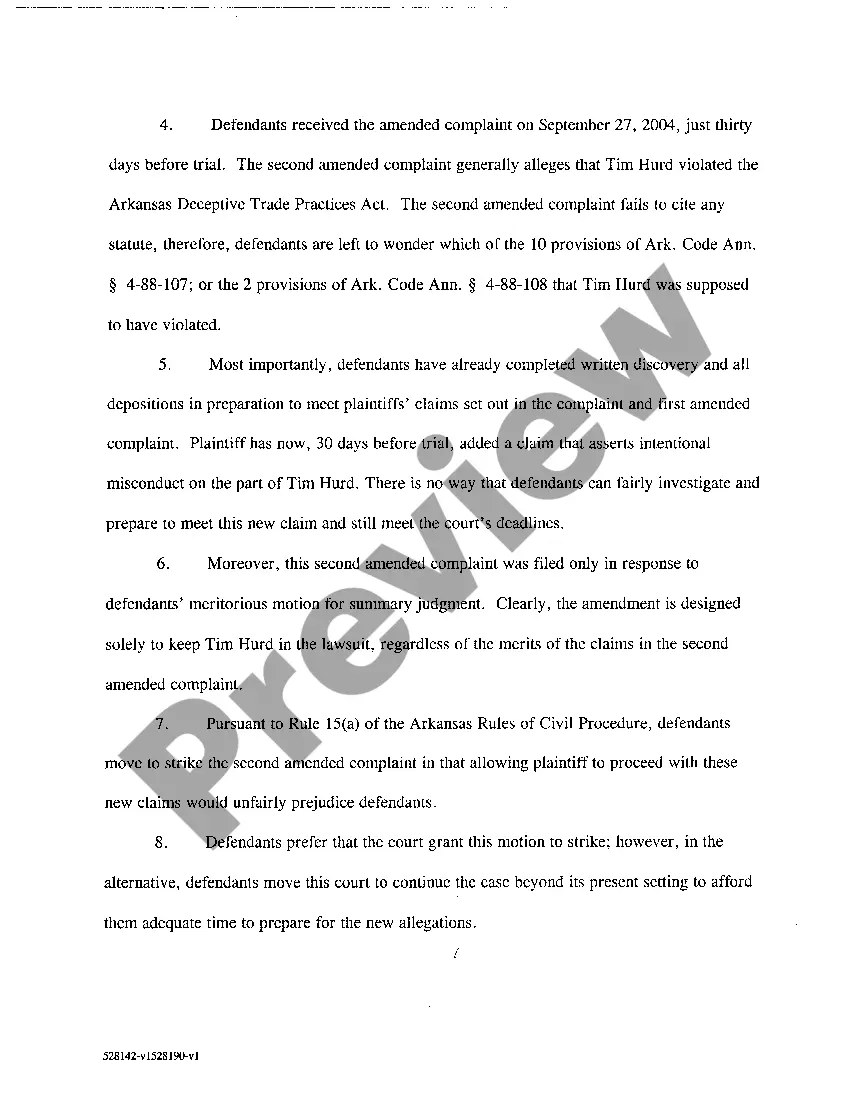 Preview A24 Defendants' Motion to Strike the Second Amendment of the Complaint