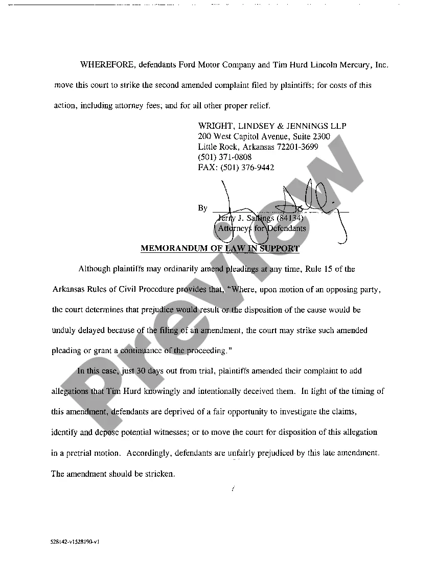 Preview A24 Defendants' Motion to Strike the Second Amendment of the Complaint