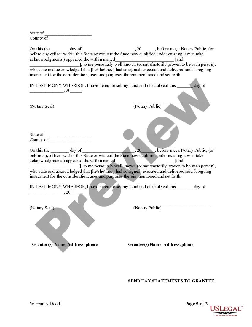 Get Warranty Deed for Separate or Joint Property to Joint Tenancy Preview Warranty Deed for Separate or Joint Property to Joint Tenancy