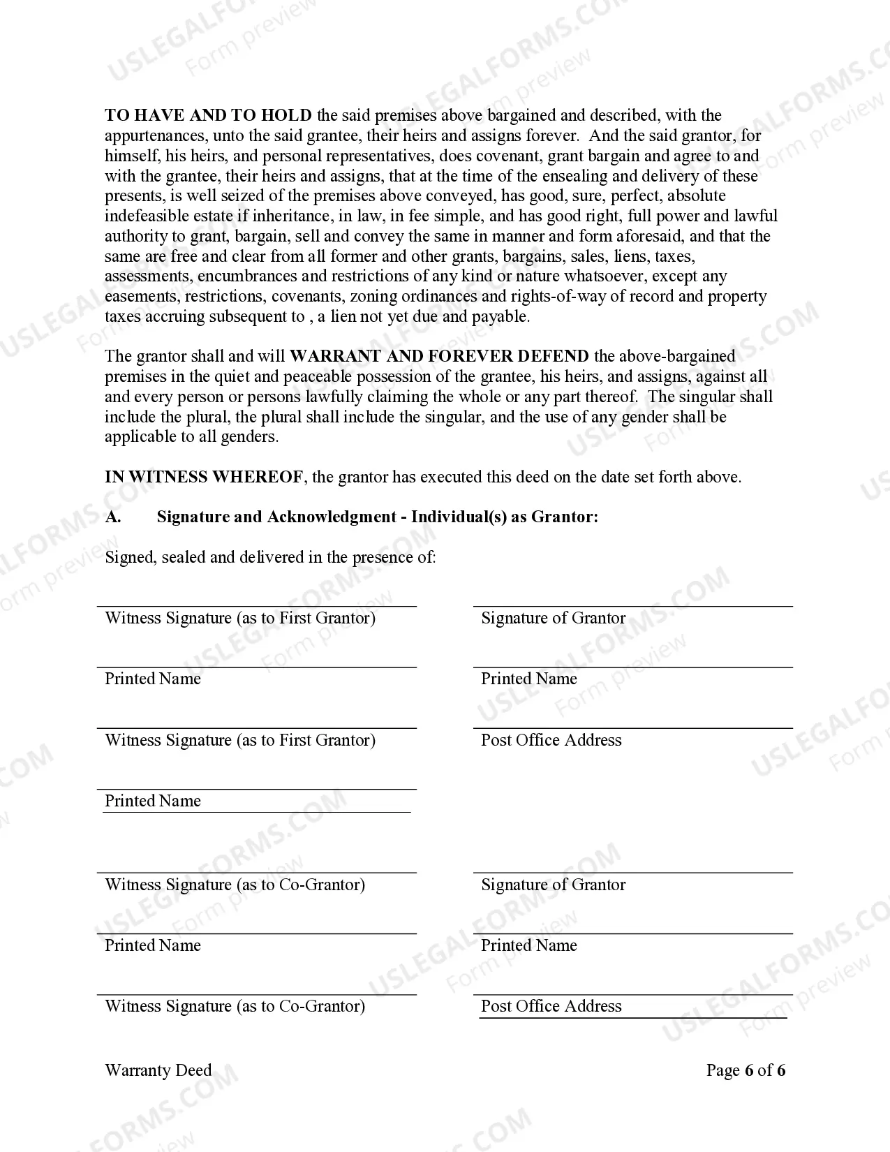 Preview Warranty Deed from Limited Partnership or LLC is the Grantor, or Grantee