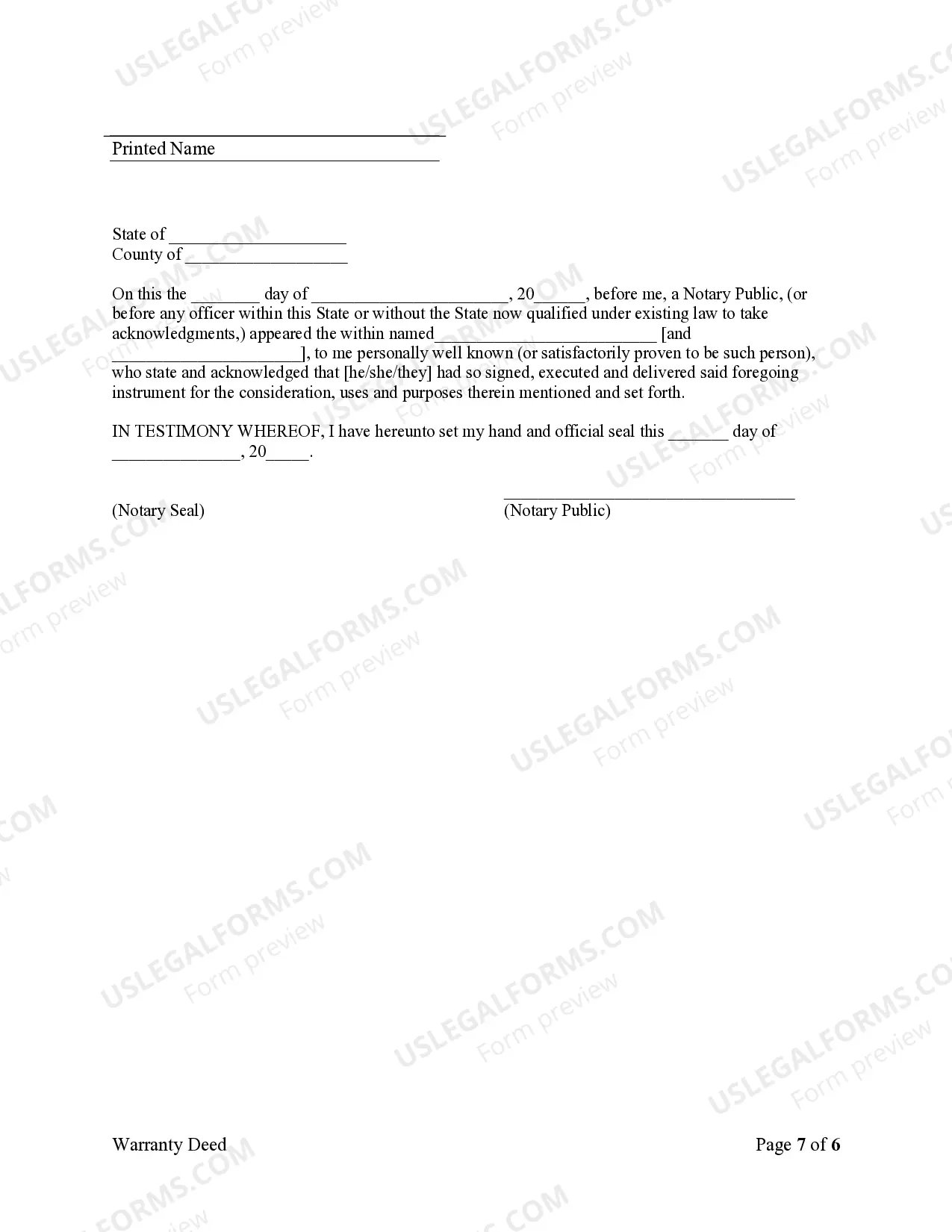 Preview Warranty Deed from Limited Partnership or LLC is the Grantor, or Grantee