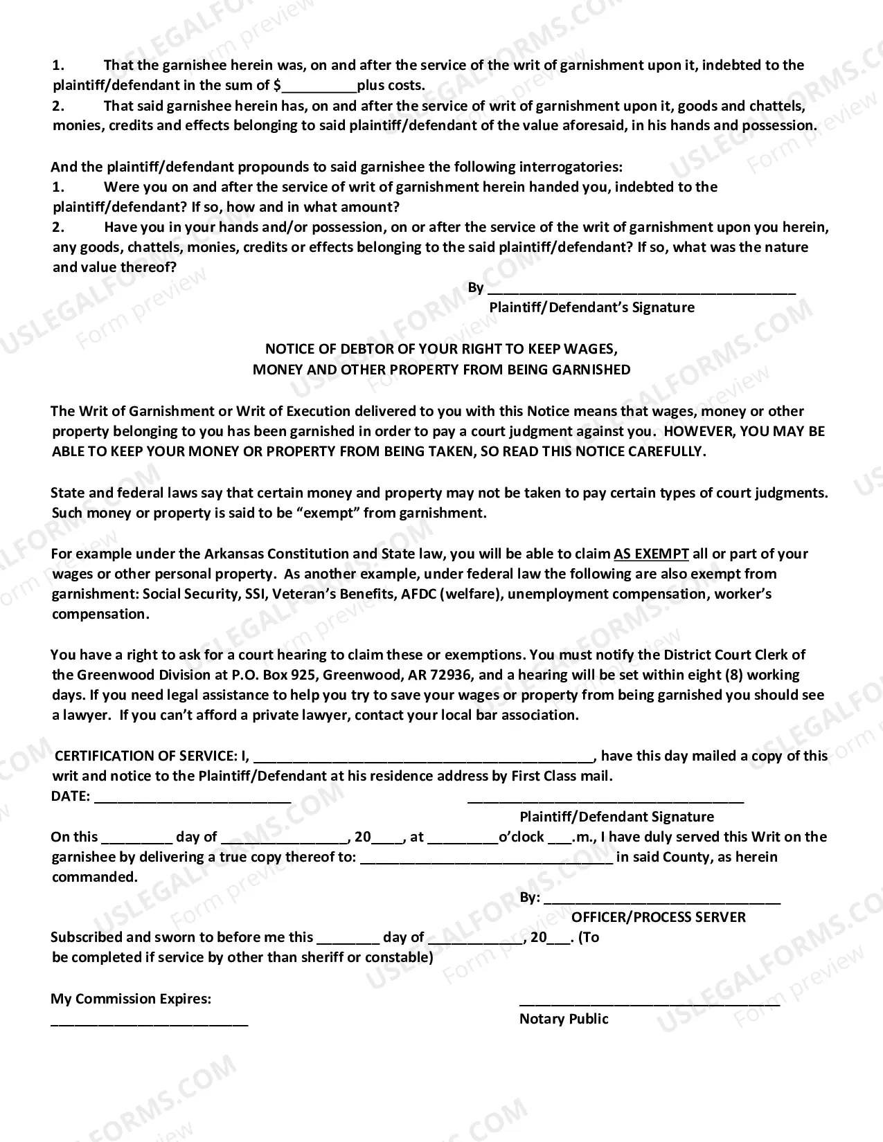 Preview Execution Form