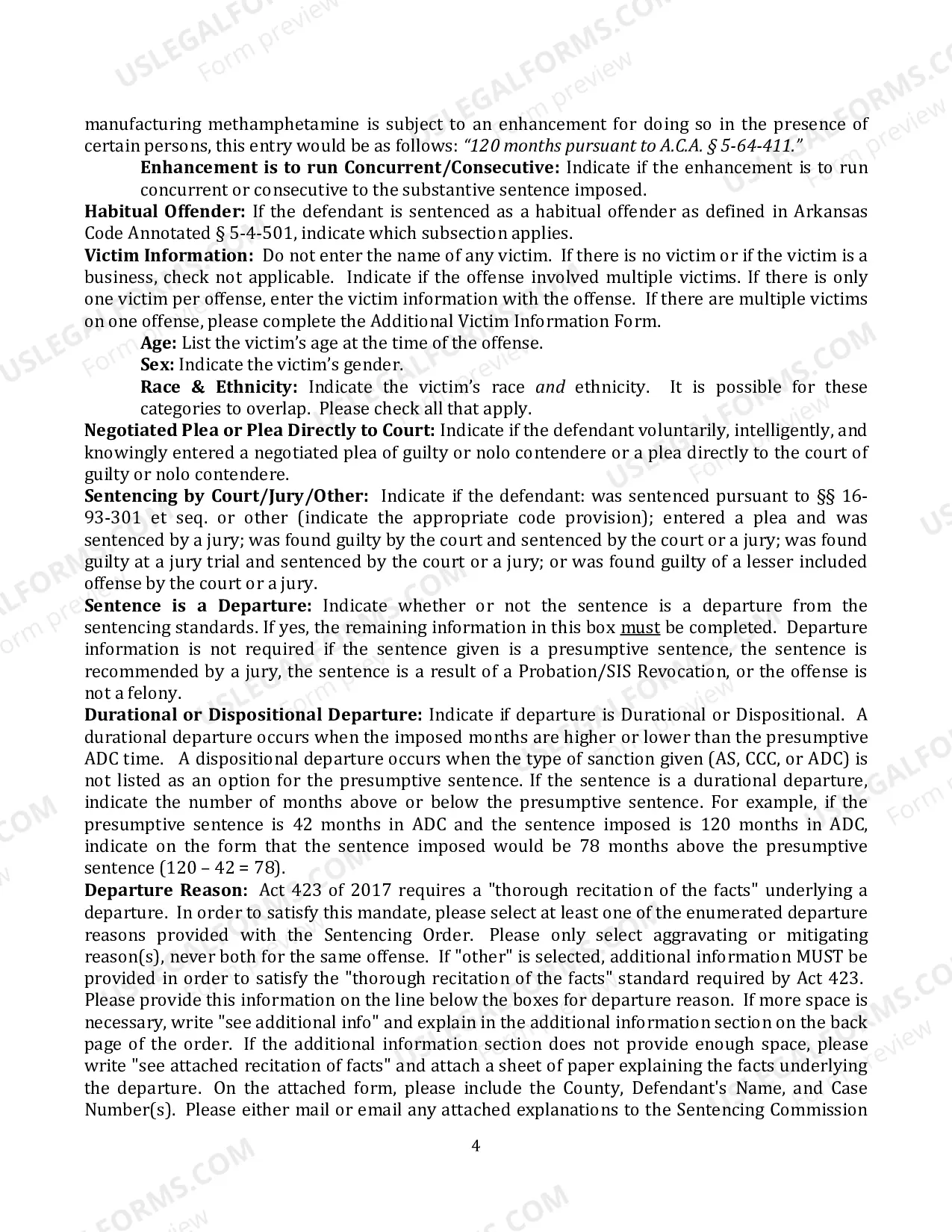Preview Sentencing Order