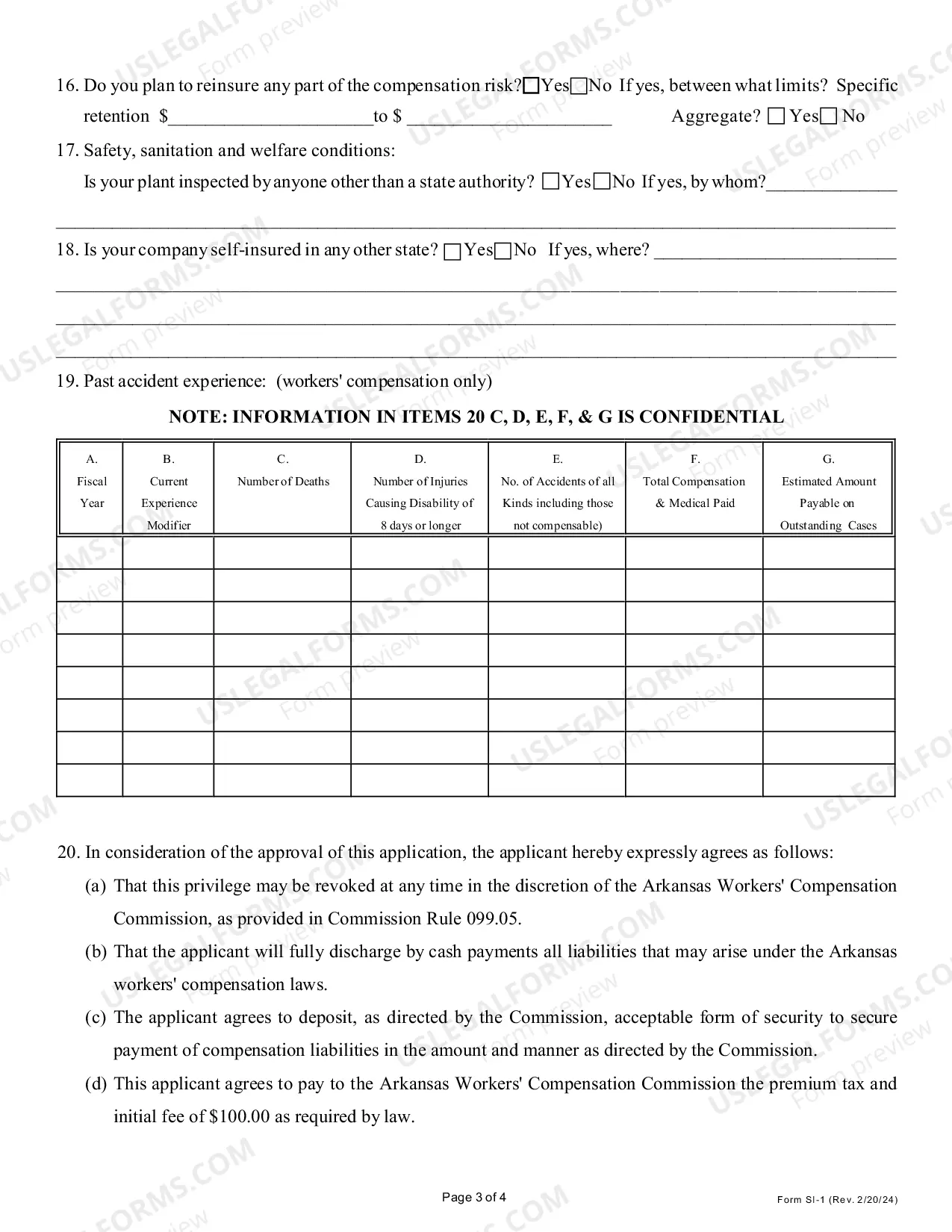 Preview Individual Self-Insurer Application