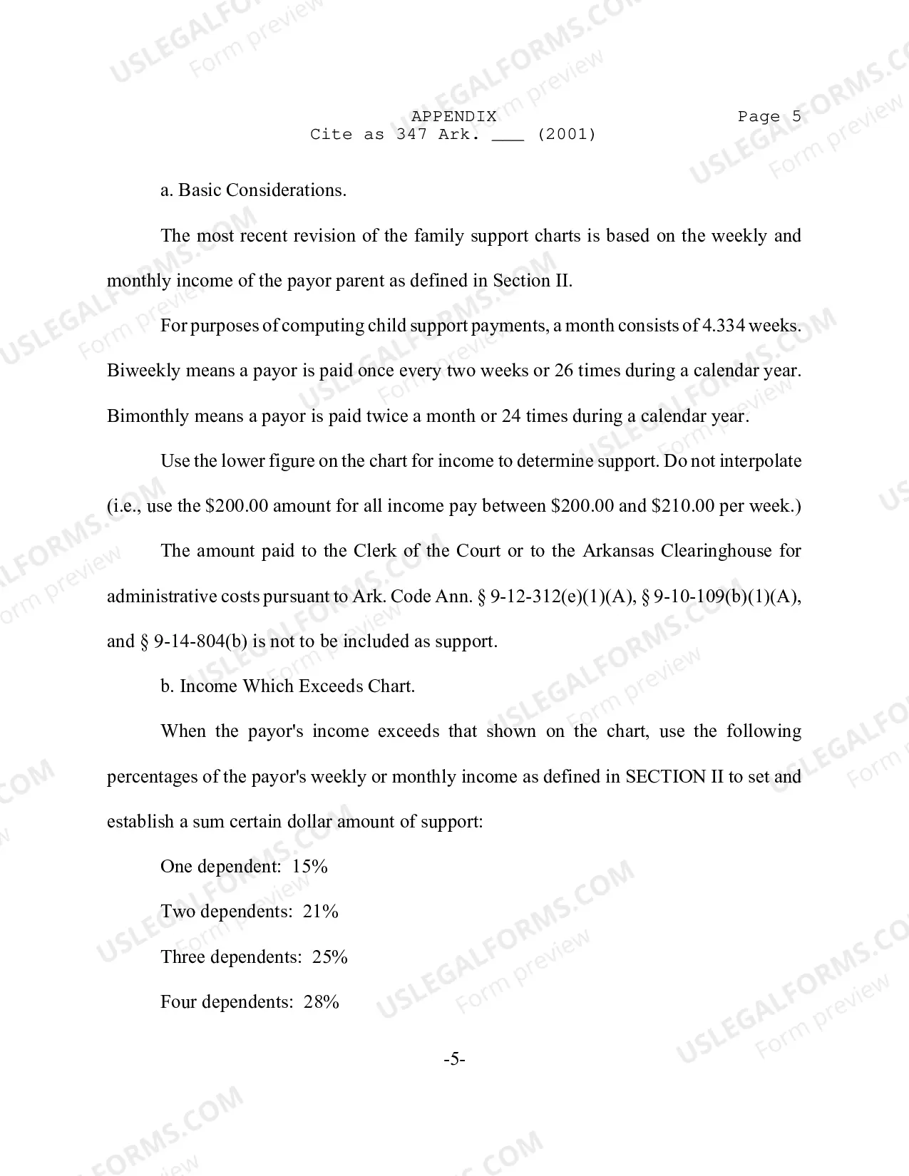 Preview In Re: Administrative Order No. 10 - Arkansas Child Support Guidelines. SUPPLEMENTAL ORDER.