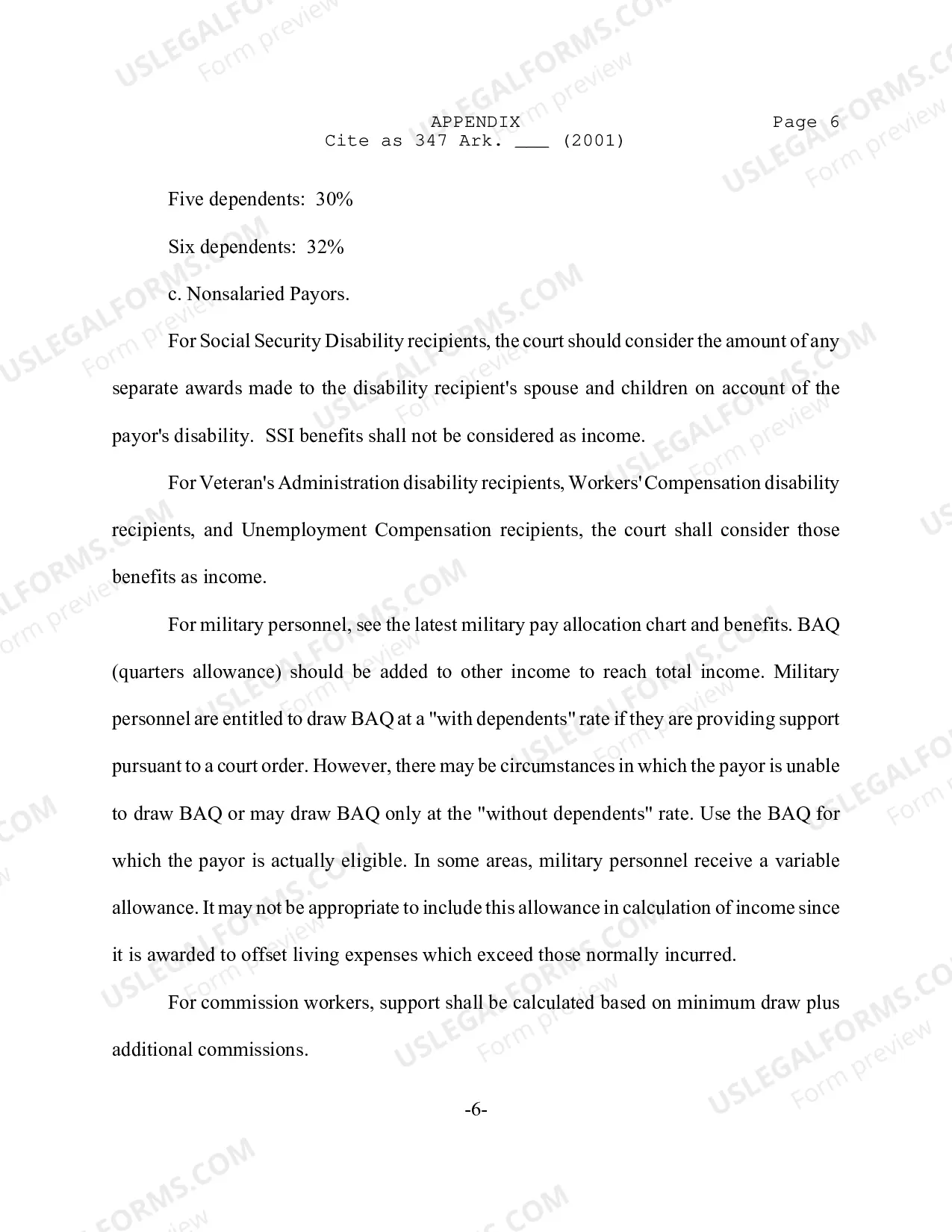 Preview In Re: Administrative Order No. 10 - Arkansas Child Support Guidelines. SUPPLEMENTAL ORDER.
