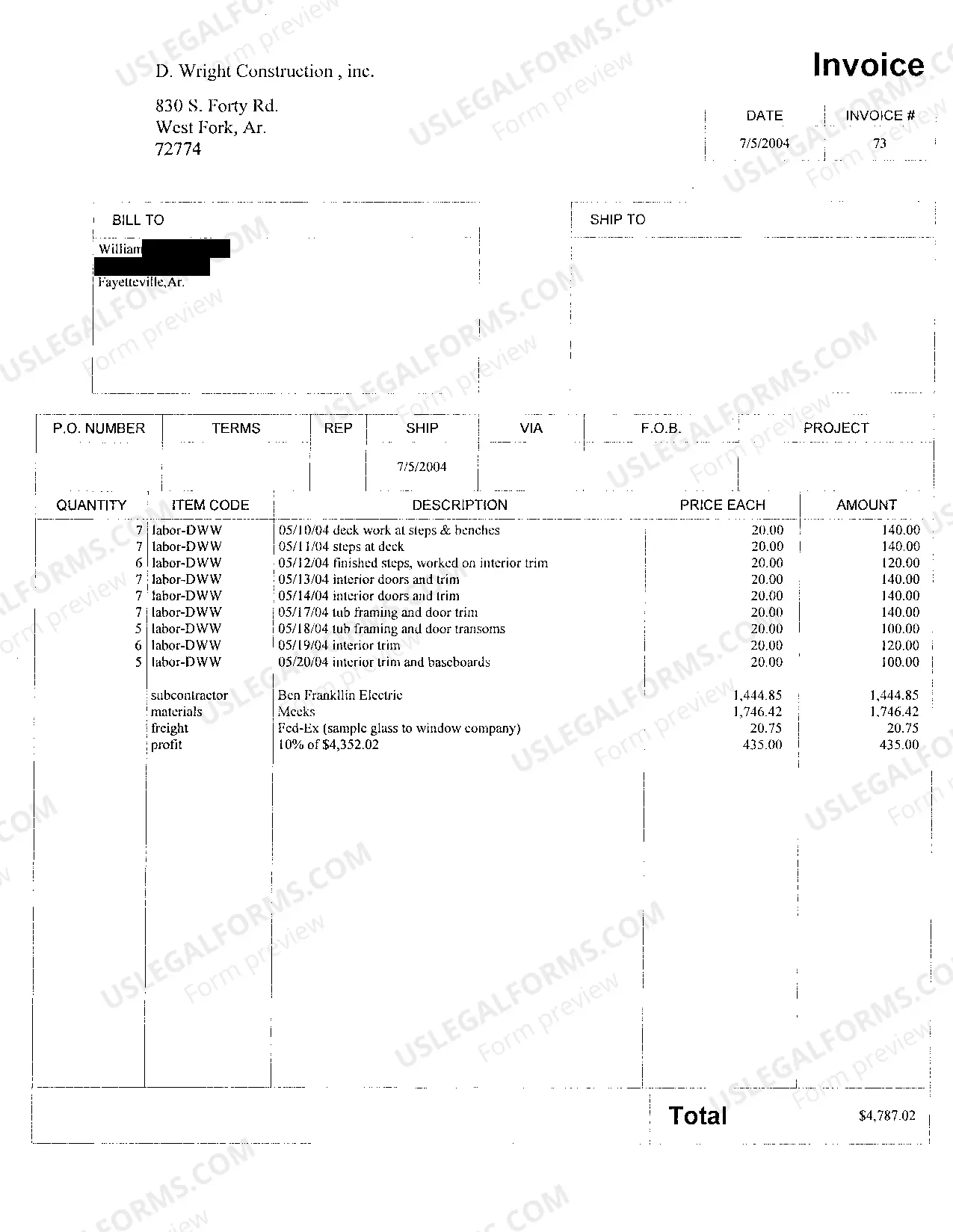 Preview Laborer's Mechanic's Or Materialman's Lien