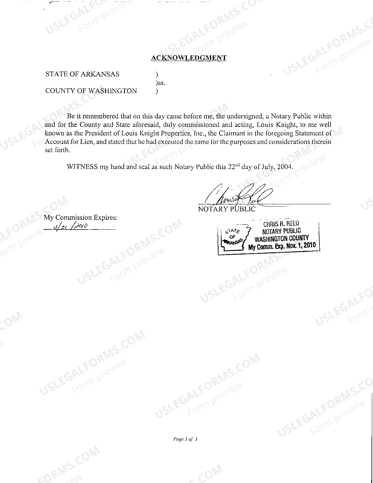 Preview Materialman's Lien