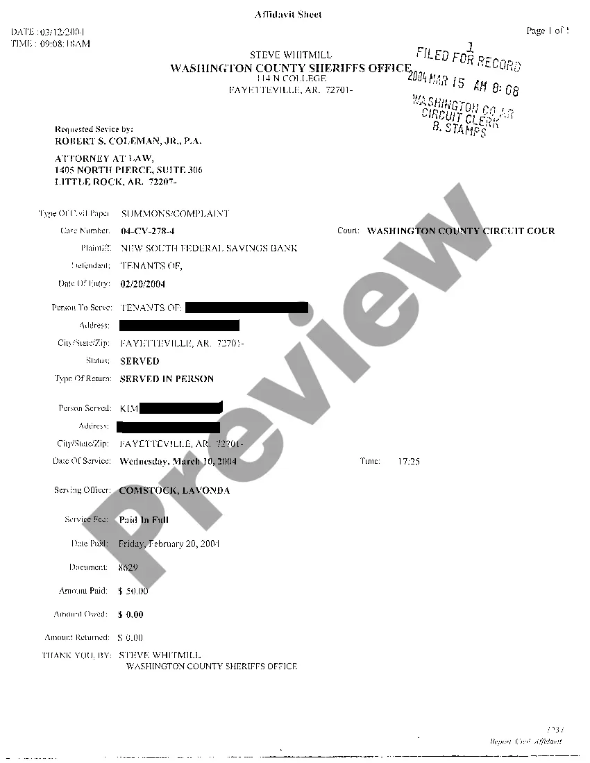 Preview A05 Notice of Intention To Issue Writ of Possession