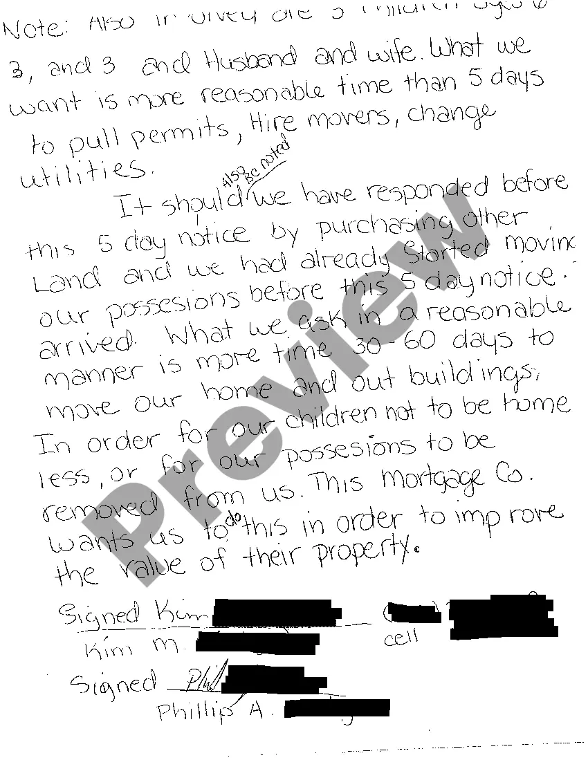 Preview A05 Notice of Intention To Issue Writ of Possession