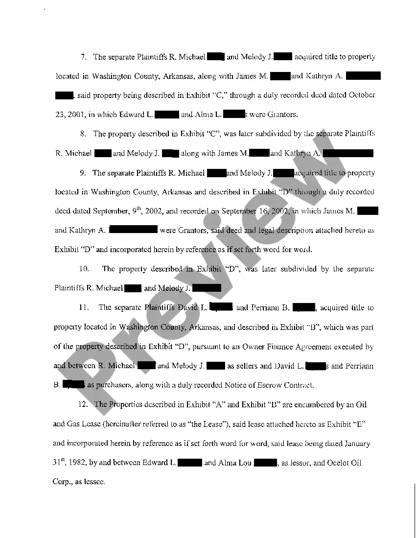 Preview A02 Complaint To Quiet Title