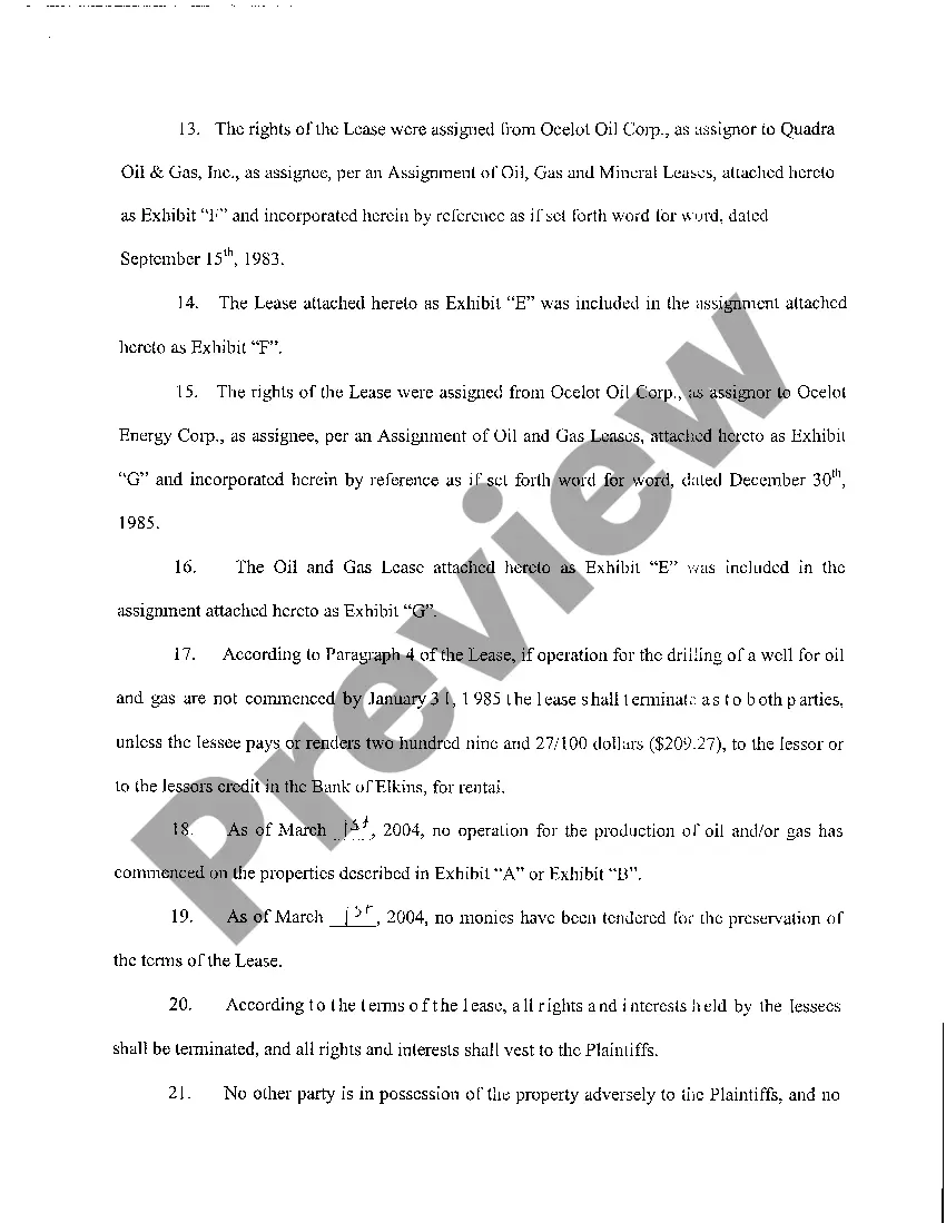 Preview A02 Complaint To Quiet Title