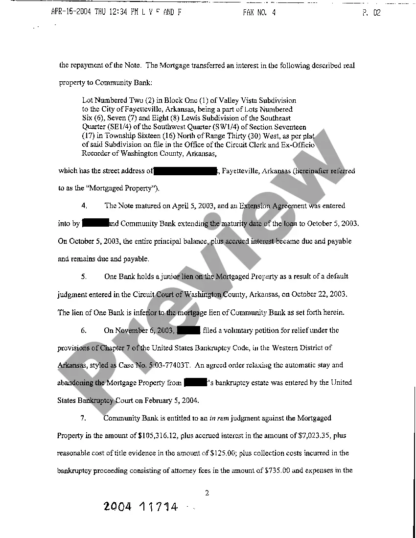 Preview A10 Consent Decree of Foreclosure