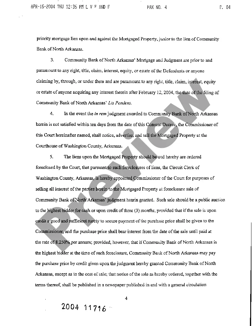 Preview A10 Consent Decree of Foreclosure